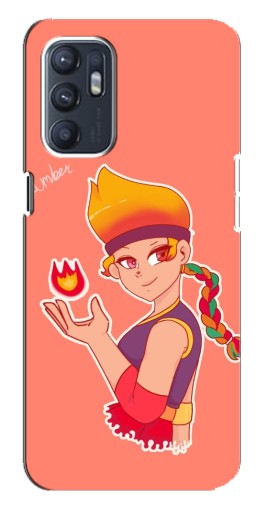 Силиконовый чехол с изображением "Amber с огоньком" для Oppo Reno6 5G