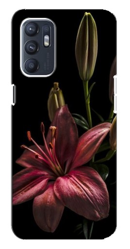 Чехол с картинкой "Красная лилия " для Oppo Reno6 5G