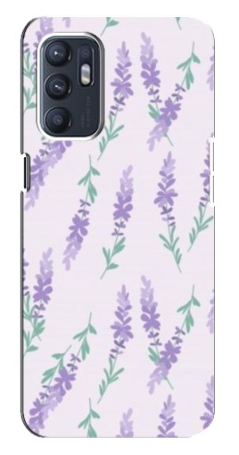 Чехол с картинкой "Лавандовый фон " для Oppo Reno6 5G