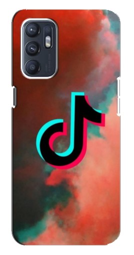 Силиконовый чехол с изображением "ТикТок в тучах" для Oppo Reno6 5G