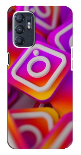 Чехол с печатью "Значки Инстаграм" для Oppo Reno6 5G