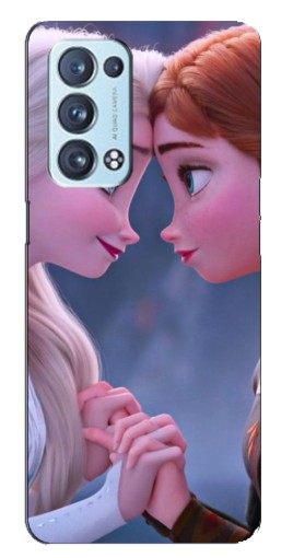 Чехол с картинкой "Анна и Ельза" для Oppo Reno6 Pro 5G