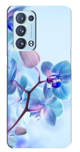 Чехол с принтом "Голубые орхидеи" для Oppo Reno6 Pro 5G