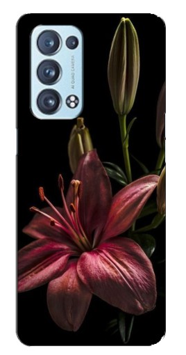 Чехол с принтом "Красная лилия " для Oppo Reno6 Pro 5G