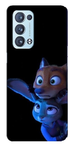 Силиконовый чехол с изображением "Ник и Джуди" для Oppo Reno6 Pro 5G