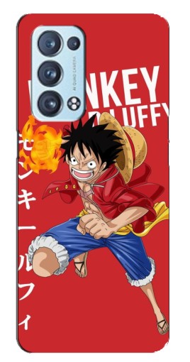 Чехол с принтом "Атакующий D Luffy" для Oppo Reno6 Pro Plus 5G