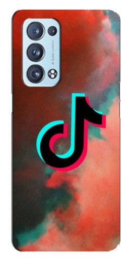 Силиконовый чехол с изображением "ТикТок в тучах" для Oppo Reno6 Pro Plus 5G