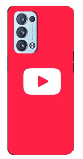 Чехол с принтом "YouTube Кнопка" для Oppo Reno6 Pro Plus 5G