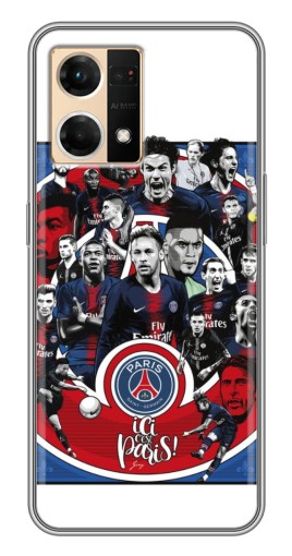 Силиконовый чехол с изображением "Команда PSG" для Oppo Reno7 Pro 5G