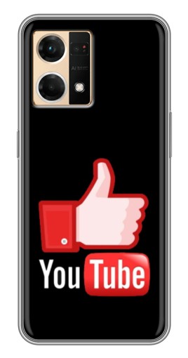 Чехол с принтом "Лайк YouTube" для Oppo Reno7 Pro 5G