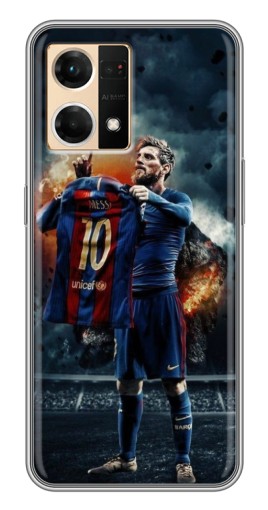 Силиконовый чехол с изображением "Месси с футболкой" для Oppo Reno7 Pro 5G
