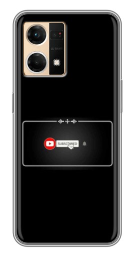 Чехол с печатью "subscribed" для Oppo Reno7 Pro 5G