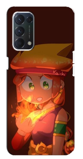 Чехол с принтом "Amber с огнем" для Oppo F19