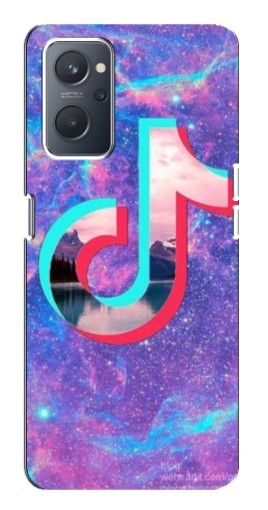 Силиконовый чехол с изображением "ТикТок мраморный" для Oppo A76