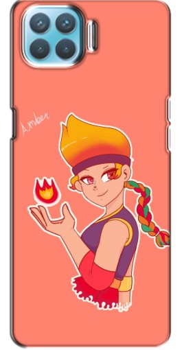 Силиконовый чехол с изображением "Amber с огоньком" для Oppo A73