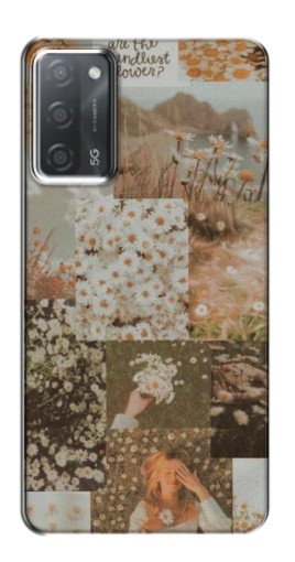 Чехол с картинкой "Коллаж ромашек " для OPPO A55
