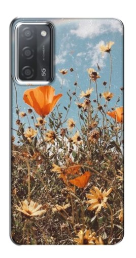 Силиконовый чехол с изображением "Желтые цветы" для OPPO A55