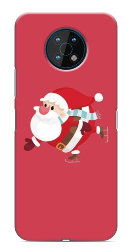 Силиконовый чехол с изображением "Дед Мороз на коньках" для Nokia G50