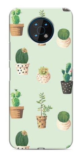 Чехол с печатью "Кактусы в горшочках " для Nokia G50