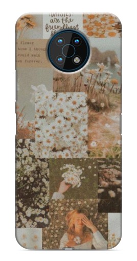 Силиконовый чехол с изображением "Коллаж ромашек " для Nokia G50