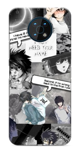 Чехол с печатью "L - Death note" для Nokia G50