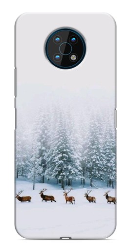 Чехол с печатью "Олени в лесу" для Nokia G50