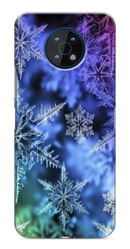 Чехол с принтом "Разноцветные снежинки" для Nokia G50