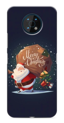 Чехол с печатью "Санта с подарками" для Nokia G50