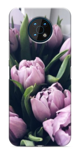 Силиконовый чехол с изображением "Сиреневые тюльпаны" для Nokia G50