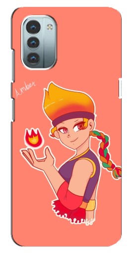 Силиконовый чехол с изображением "Amber с огоньком" для Nokia G21