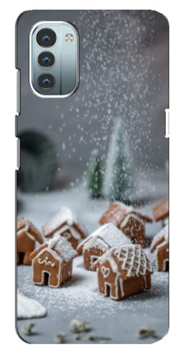 Чехол с картинкой "Домики из пряников" для Nokia G21
