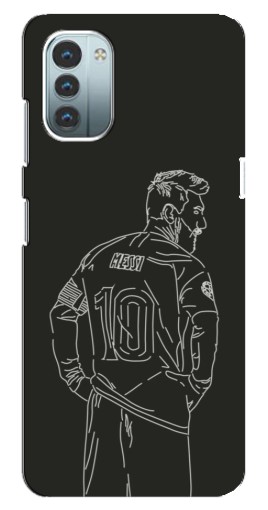 Чехол с принтом "Контур Месси" для Nokia G21