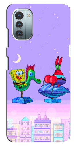 Чехол с принтом "Крабс и Спанч Боб" для Nokia G21