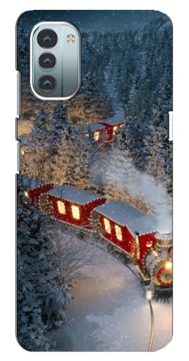Чехол с печатью "Новогодний поезд" для Nokia G21