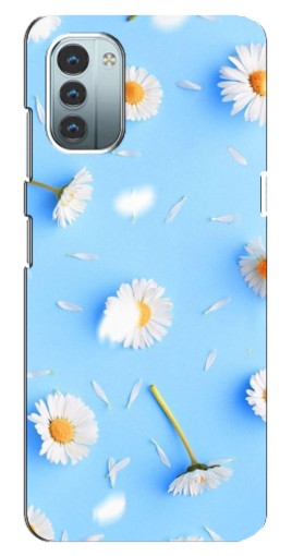 Силиконовый чехол с изображением "Ромашковый фон" для Nokia G21