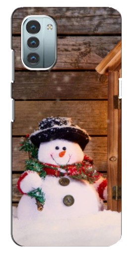 Силиконовый чехол с изображением "Рождественский снеговик" для Nokia G21