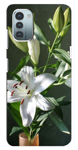 Чехол с картинкой "Белые лилии" для Nokia G11