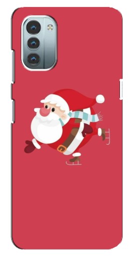 Силиконовый чехол с изображением "Дед Мороз на коньках" для Nokia G11
