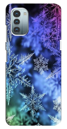 Чехол с принтом "Разноцветные снежинки" для Nokia G11