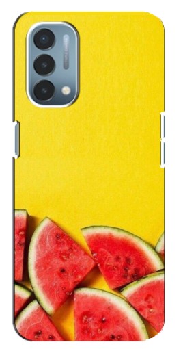 Силиконовый чехол с изображением "Арбузики на желтом" для OnePlus Nord N200 5G (DE211)