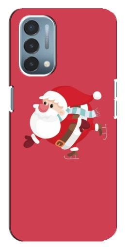 Чехол с принтом "Дед Мороз на коньках" для OnePlus Nord N200 5G (DE211)