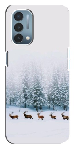 Силиконовый чехол с изображением "Олени в лесу" для OnePlus Nord N200 5G (DE211)