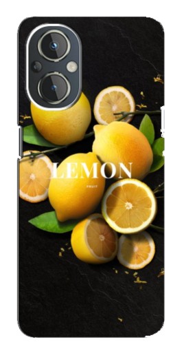 Силиконовый чехол с изображением "Лимон на черном" для OnePlus Nord N20