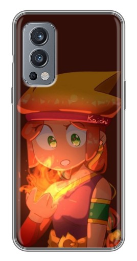 Чехол с картинкой "Amber с огнем" для OnePlus Nord 2