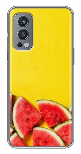 Чехол с картинкой "Арбузики на желтом" для OnePlus Nord 2