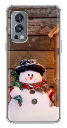 Чехол с принтом "Рождественский снеговик" для OnePlus Nord 2