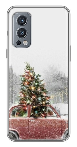 Силиконовый чехол с изображением "Елка в машине" для OnePlus Nord 2