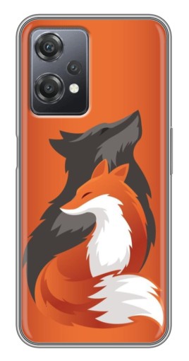 Силиконовый чехол с изображением "Лиса ART" для OnePlus Nord CE 2 (5G) (IV2201)