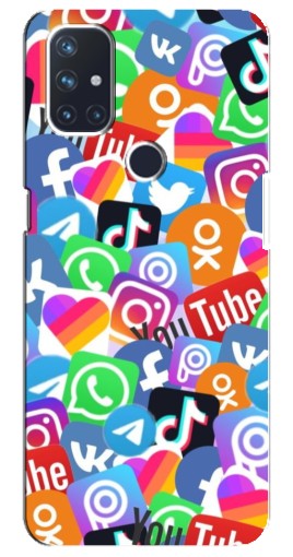 Чехол с картинкой "Яркие иконки" для OnePlus Nord N10 5G
