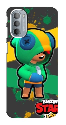 Чехол с печатью "Leon Brawl Stars" для Motorola MOTO G31